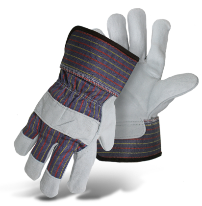 Cuffed Split Leather Palm Gloves Standard Grade JUMBO