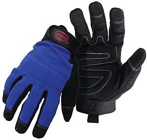 BOSS MECHANIC GLOVE SYNTHETIC LEATHER LG BLUE