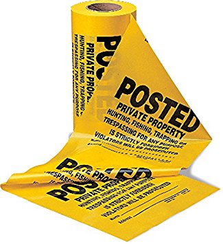 Posted Private Property Hunting Fishing Trapping Trespassing Sign 12 Pack Yellow 